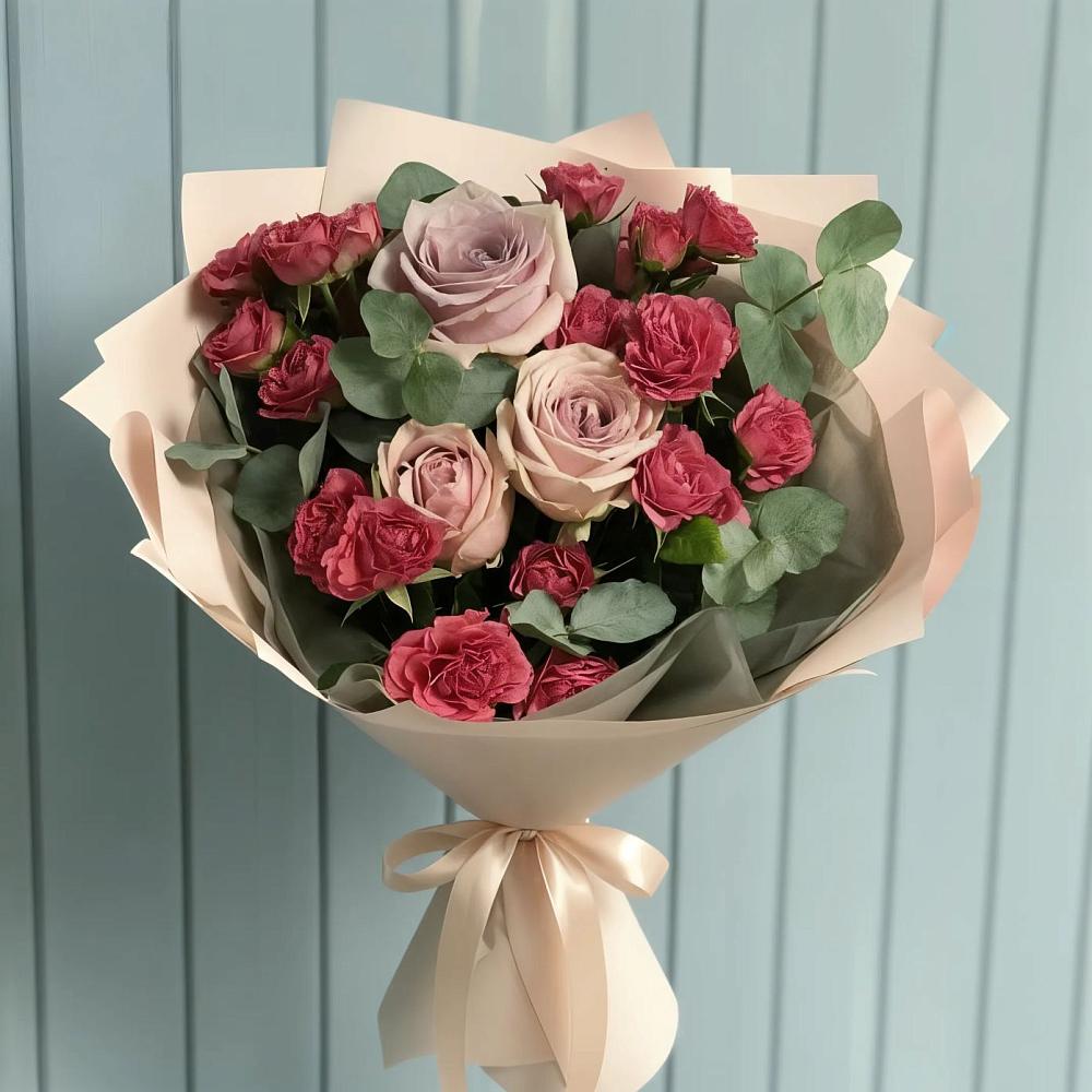 Букет цветов из: Гвоздики и Розы в Кашин