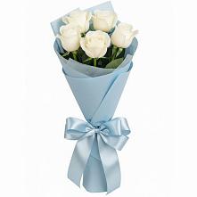 Букет 5 Белых роз Проуд в Кашин