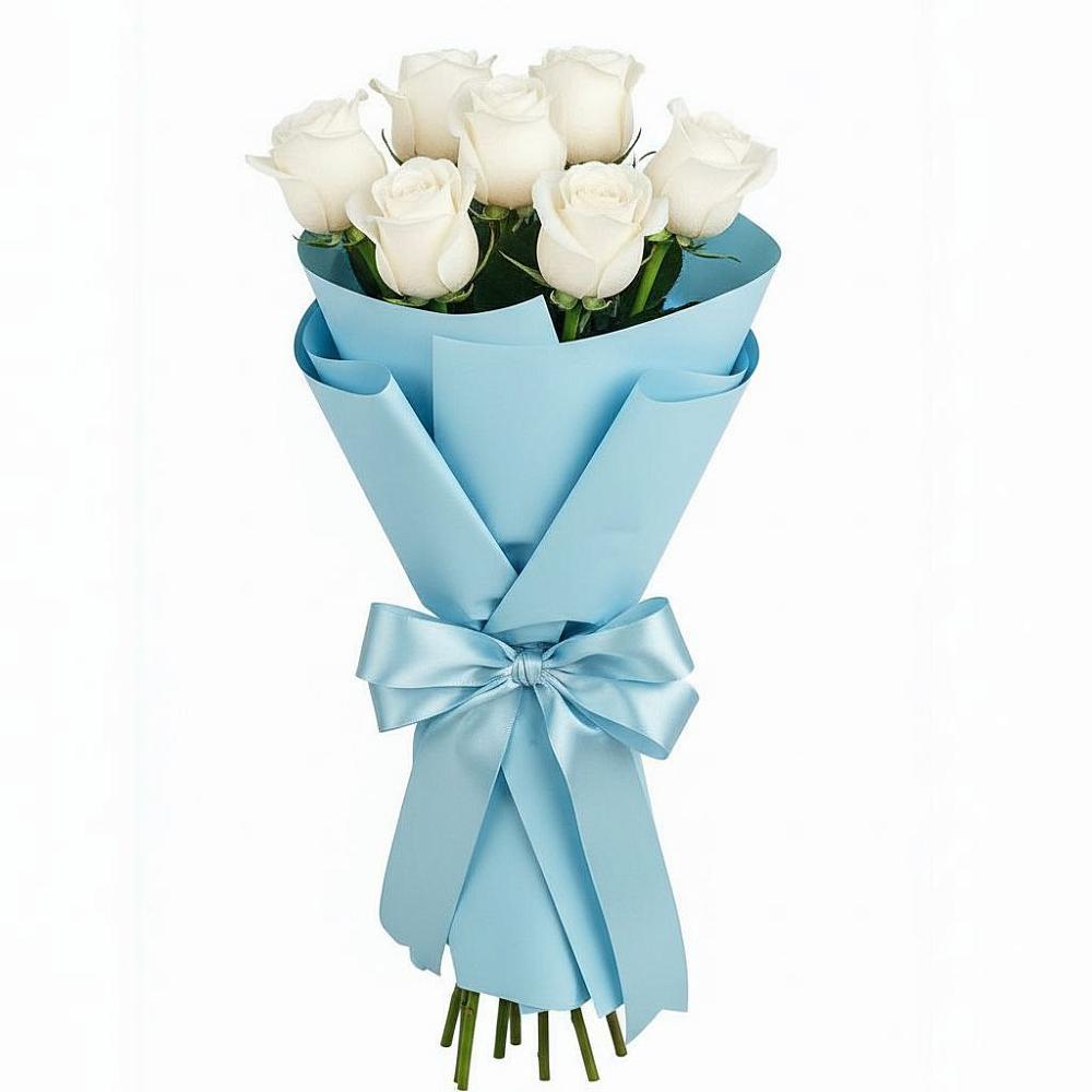 Букет 7 белых роз Проуд в Кашин