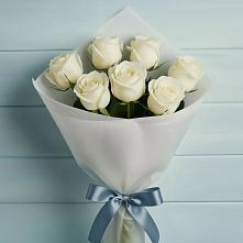 Букет 7 Белых роз Эдлесс Лав #REPLACE_PRED# Кашин