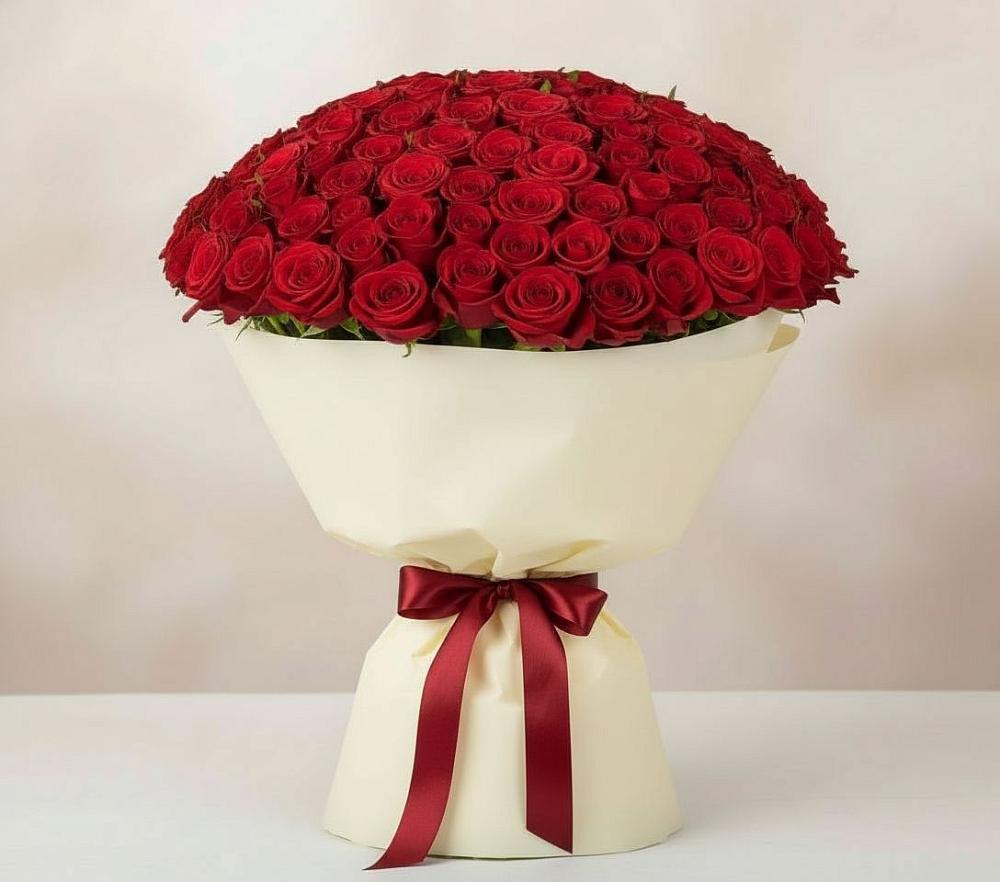 Букет 101 Красная роза Милано в Кашин