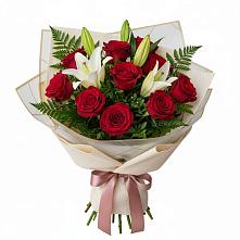Букет цветов из:  Лилии и Розы в Кашин