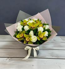 Букет цветов из:  Орхидеи и Розы в Кашин