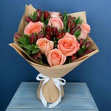 Букет цветов из:  Розы и Альстромерии #REPLACE_PRED# Кашин