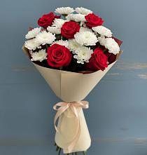 Букет цветов из:  Розы и Хризантемы в Кашин