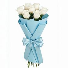 Букет 7 белых роз Проуд в Кашин