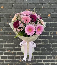 Букет цветов из:  Герберы и Хризантемы в Кашин