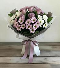 Букет цветов из:  Хризантемы и Розы в Кашин