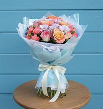 Букет цветов из:  Хризантемы и Розы в Кашин