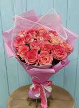 Букет 15 Розовых роз Равель в Кашин